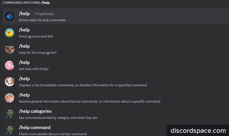 Discord Bot Slash Commands